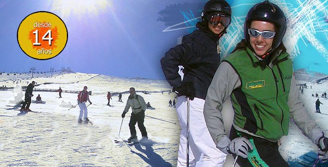 Clases de esquí aprender a Joven Adulto